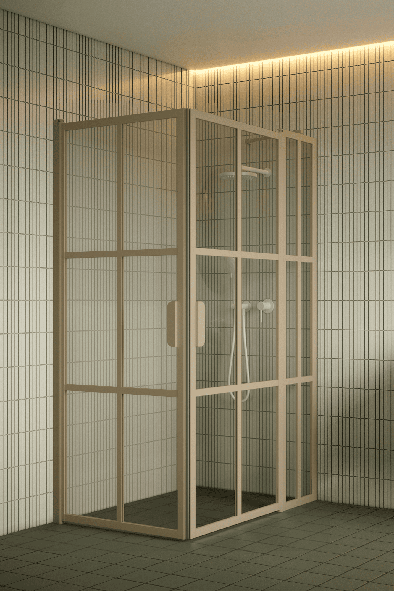 Shower enclosure Hietakari Bläk 768 Paris, Sand frame, clear glass Shower enclosure Hietakari Bläk 768 Paris, Sand frame, clear glass