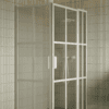 Shower enclosure Hietakari Bläk 768 Paris, white frame, clear glass Shower enclosure Hietakari Bläk 768 Paris, hinged door + hinged door with fixed part