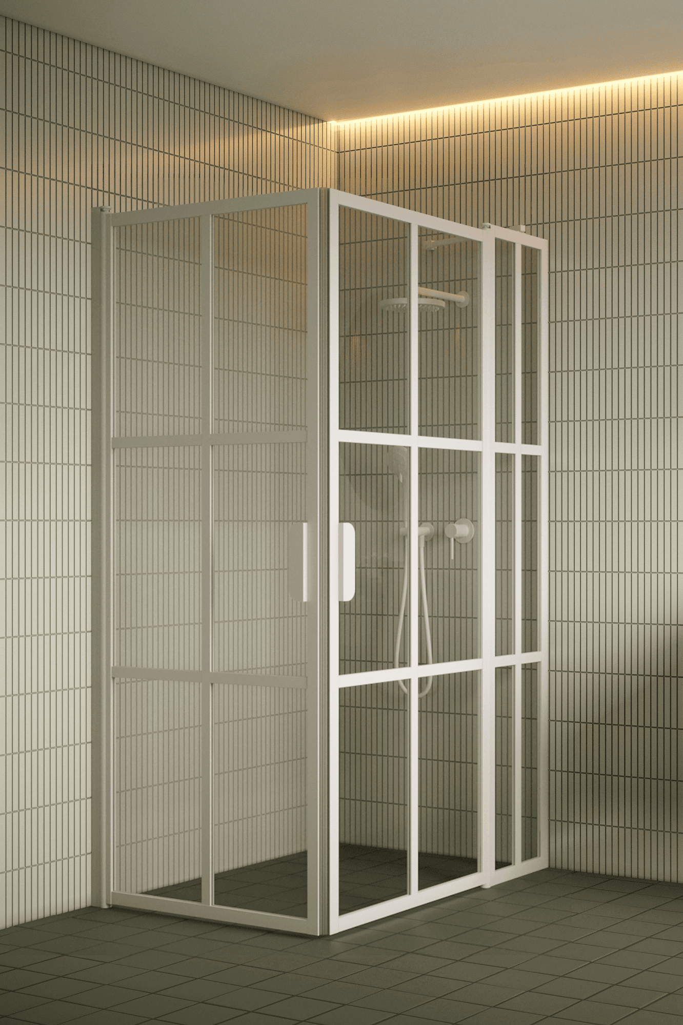 Shower enclosure Hietakari Bläk 768 Paris, hinged door + hinged door with fixed part