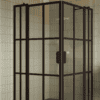 Shower enclosure Hietakari Bläk 769 Paris, Cocoa frame, grey tinted glass Shower enclosure Hietakari Bläk 769 Paris, Cocoa frame, grey tinted glass