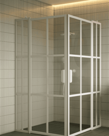 Shower enclosure Hietakari Bläk 769 Paris, hinged door with fixed part + hinged door with fixed part