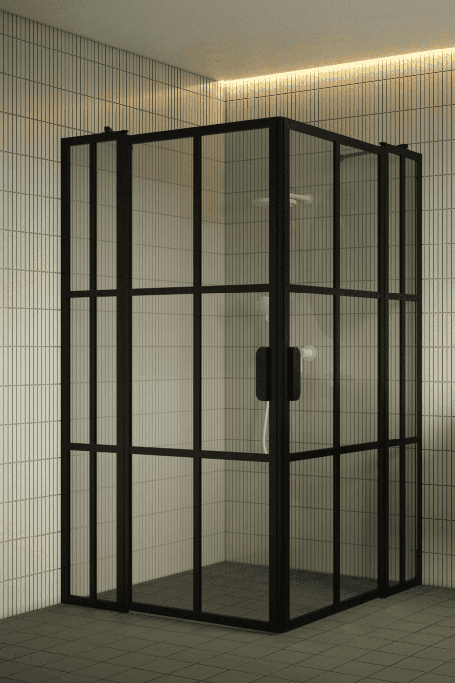 Shower enclosure Hietakari Bläk 769 Paris, black frame, bronze tinted glass Shower enclosure Hietakari Bläk 769 Paris, black frame, bronze tinted glass