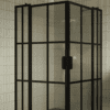Shower enclosure Hietakari Bläk 769 Paris, black frame, reeded glass Shower enclosure Hietakari Bläk 769 Paris, black frame, reeded glass