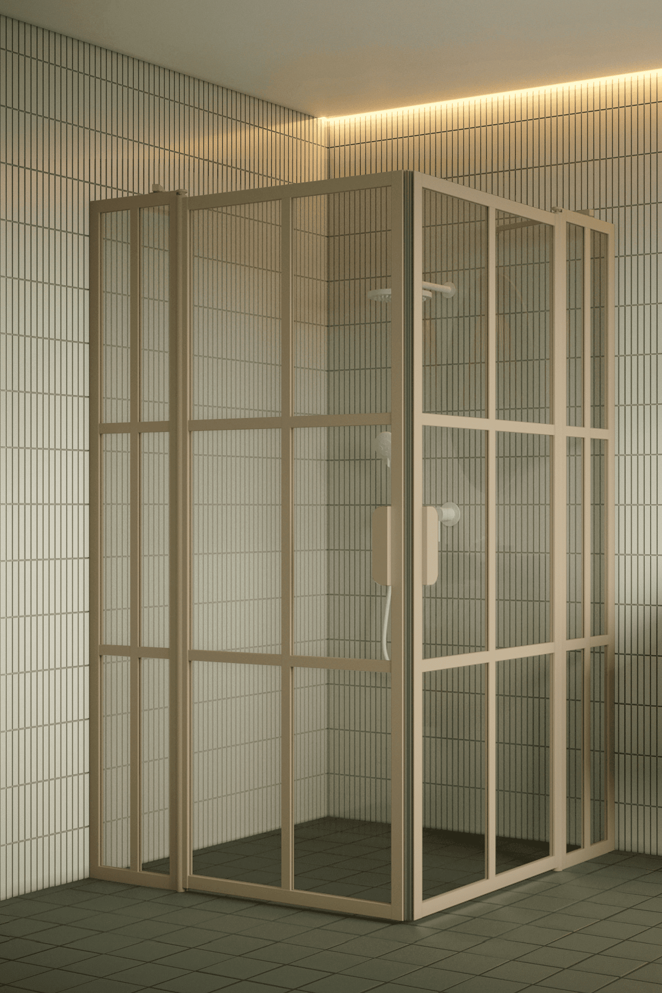 Shower enclosure Hietakari Bläk 769 Paris, Sand frame, clear glass Shower enclosure Hietakari Bläk 769 Paris, Sand frame, clear glass