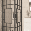 Shower enclosure Hietakari Bläk 802 Shanghai, Sand frame, grey tinted glass Shower enclosure Hietakari Bläk 802 Shanghai, Sand frame, grey tinted glass