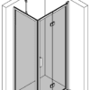 Shower enclosure Hietakari Bläk 887 New York, fixed wall + folding door – 3