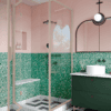 Shower enclosure Hietakari Bläk 887 New York, fixed wall + folding door – 5