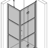 Shower enclosure Hietakari Bläk 888 Tokyo, fixed wall + folding door – 3