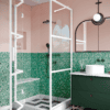 Shower enclosure Hietakari Bläk 888 Tokyo, fixed wall + folding door