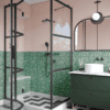Shower enclosure Hietakari Bläk 891 Tokyo, Sand frame, reeded glass Shower enclosure Hietakari Bläk 891 Tokyo, Sand frame, reeded glass