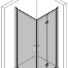 Shower enclosure Hietakari Bläk 893 New York, hinged door + folding door – 3