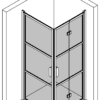 Shower enclosure Hietakari Bläk 894 Tokyo – 3D drawing