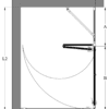 Shower enclosure Hietakari Bläk 896 New York, hinged door + folding door with fixed part – 2