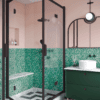 Shower enclosure Hietakari Bläk 899 New York, Cocoa frame, bronze tinted glass
