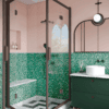 Shower enclosure Hietakari Bläk 899 New York, Mocha frame, bronze tinted glass