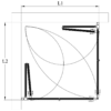 Shower enclosure Hietakari Bläk 899 New York, folding door + folding door – 2