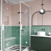Shower enclosure Hietakari Bläk 899 New York, folding door + folding door