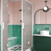 Shower enclosure Hietakari Bläk 899 New York, white frame, reeded glass