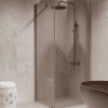 Shower enclosure Hietakari Forma 368, aluminium frame, bronze tinted glass