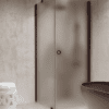 Shower enclosure Hietakari Forma 368, Cocoa frame, satin frosted glass
