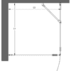 Shower enclosure Hietakari Forma 368, fixed wall + hinged door – 2