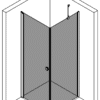 Shower enclosure Hietakari Forma 368, fixed wall + hinged door – 3