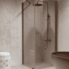 Shower enclosure Hietakari Forma 368, Mocha frame, bronze tinted glass