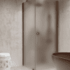 Shower enclosure Hietakari Forma 368, Mocha frame, satin frosted glass