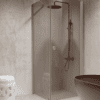 Shower enclosure Hietakari Forma 368, Sand frame, grey tinted glass