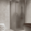Shower enclosure Hietakari Forma 368, Sand frame, grey satin glass