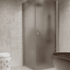 Shower enclosure Hietakari Forma 368, Sand frame, brown satin glass