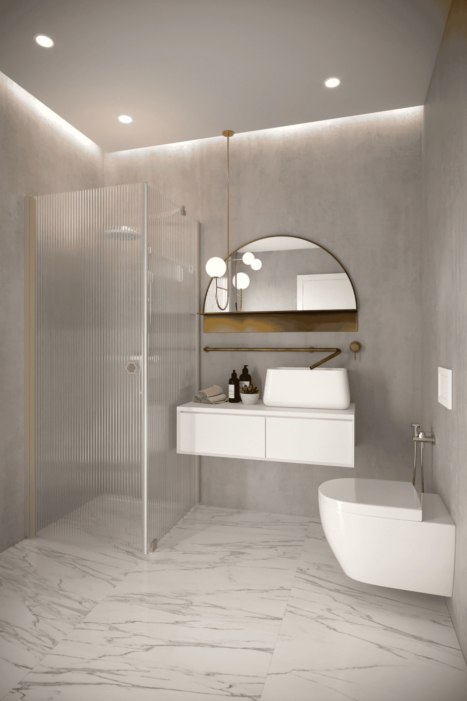 Shower enclosure Hietakari Forma 368, Sand frame, reeded glass