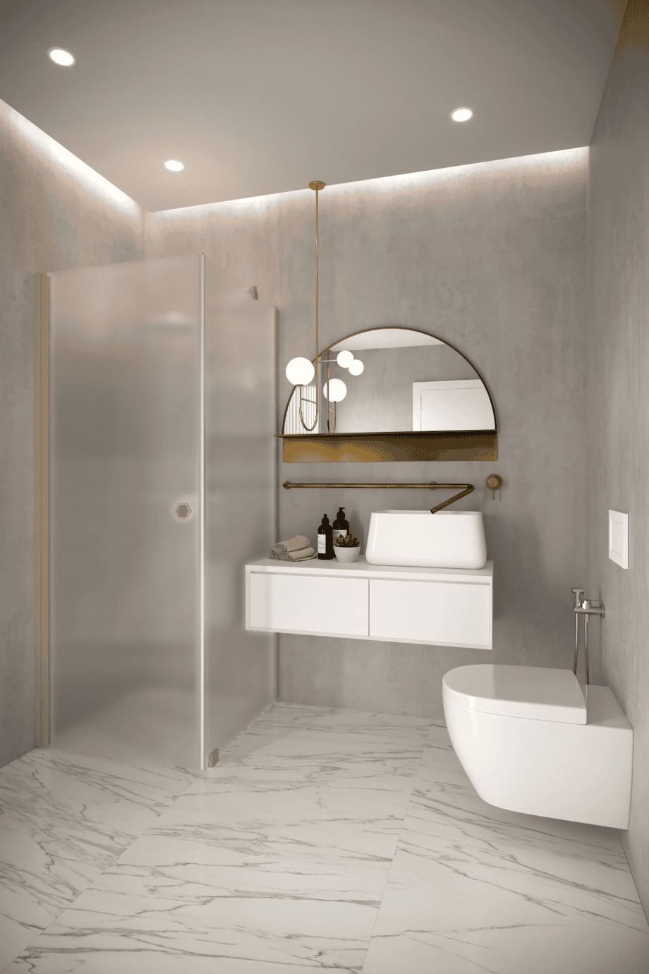 Shower enclosure Hietakari Forma 368, Sand frame, super bright satin glass