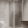 Shower enclosure Hietakari Forma 368, white frame, grey satin glass