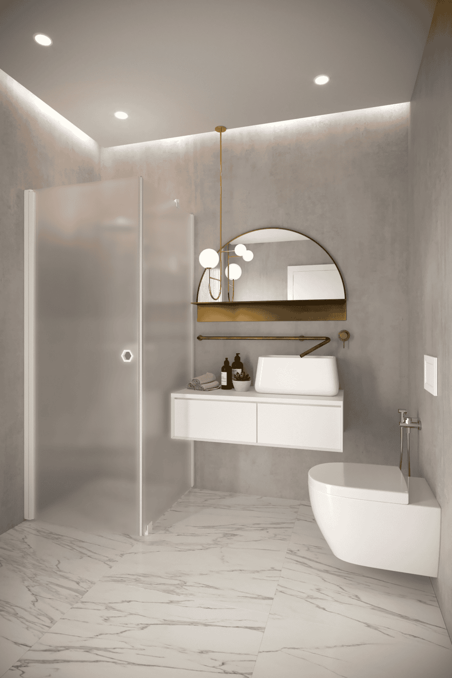 Shower enclosure Hietakari Forma 368, white frame, super bright satin glass