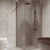 Shower enclosure Hietakari Forma 369, aluminium frame, grey tinted glass Shower enclosure Hietakari Forma 369, aluminium frame, grey tinted glass