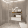 Shower enclosure Hietakari Forma 369, aluminium frame, reeded glass Shower enclosure Hietakari Forma 369, aluminium frame, reeded glass