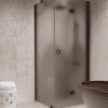 Shower enclosure Hietakari Forma 369, Cocoa frame, grey satin glass Shower enclosure Hietakari Forma 369, Cocoa frame, grey satin glass