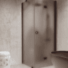 Shower enclosure Hietakari Forma 369, Cocoa frame, brown satin glass Shower enclosure Hietakari Forma 369, Cocoa frame, brown satin glass