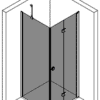 Shower enclosure Hietakari Forma 369, fixed wall + folding door – view 3 Shower enclosure Hietakari Forma 369, fixed wall + folding door – 3