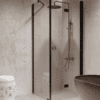 Shower enclosure Hietakari Forma 369, fixed wall + folding door – view 6 Shower enclosure Hietakari Forma 369, fixed wall + folding door – 6