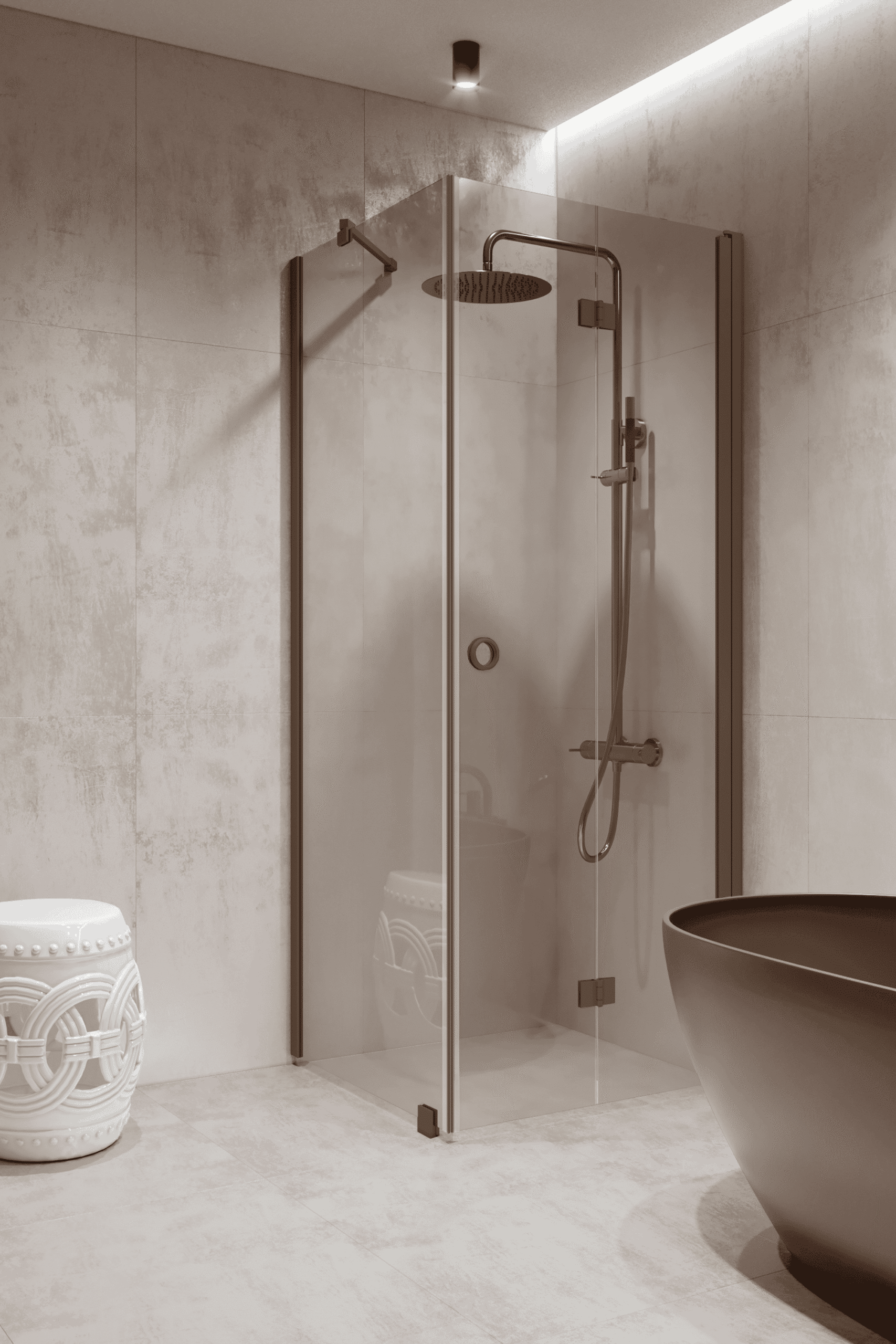 Shower enclosure Hietakari Forma 369, fixed wall + folding door – 8