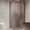Shower enclosure Hietakari Forma 369, Mocha frame, brown satin glass Shower enclosure Hietakari Forma 369, Mocha frame, brown satin glass