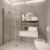 Shower enclosure Hietakari Forma 369, Mocha frame, reeded glass Shower enclosure Hietakari Forma 369, Mocha frame, reeded glass