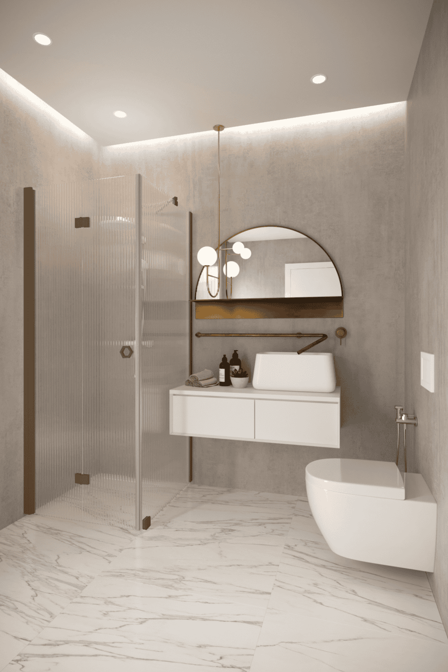 Shower enclosure Hietakari Forma 369, Mocha frame, reeded glass Shower enclosure Hietakari Forma 369, Mocha frame, reeded glass