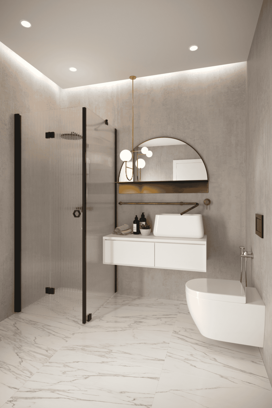 Shower enclosure Hietakari Forma 369, black frame, reeded glass Shower enclosure Hietakari Forma 369, black frame, reeded glass