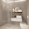 Shower enclosure Hietakari Forma 369, Sand frame, reeded glass Shower enclosure Hietakari Forma 369, Sand frame, reeded glass