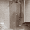 Shower enclosure Hietakari Forma 369, white frame, bronze tinted glass Shower enclosure Hietakari Forma 369, white frame, bronze tinted glass