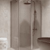 Shower enclosure Hietakari Forma 370, aluminium frame, bronze tinted glass Shower enclosure Hietakari Forma 370, aluminium frame, bronze tinted glass