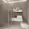 Shower enclosure Hietakari Forma 370, aluminium frame, reeded glass Shower enclosure Hietakari Forma 370, aluminium frame, reeded glass